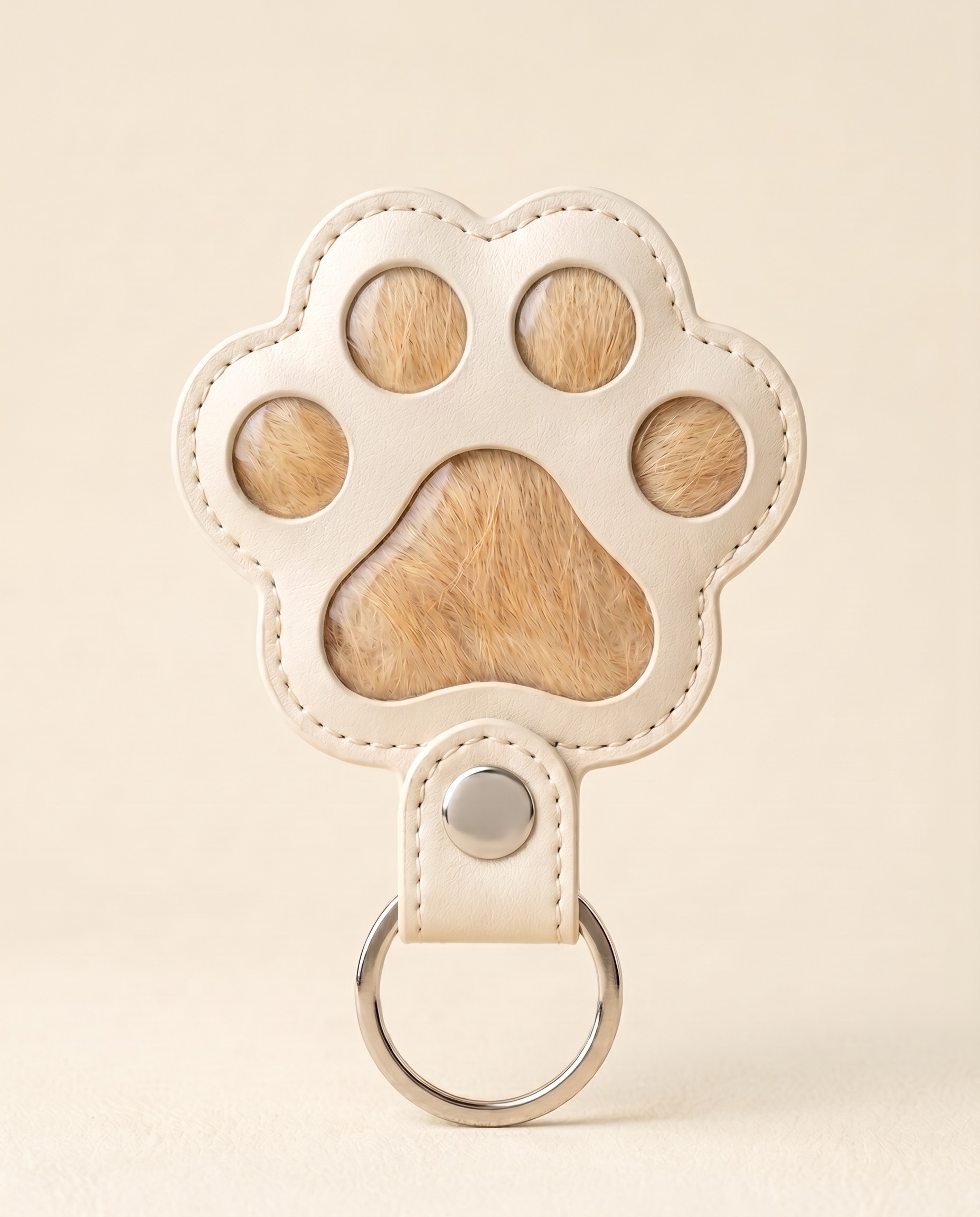 Pawch for cats with round toe windows in ivory