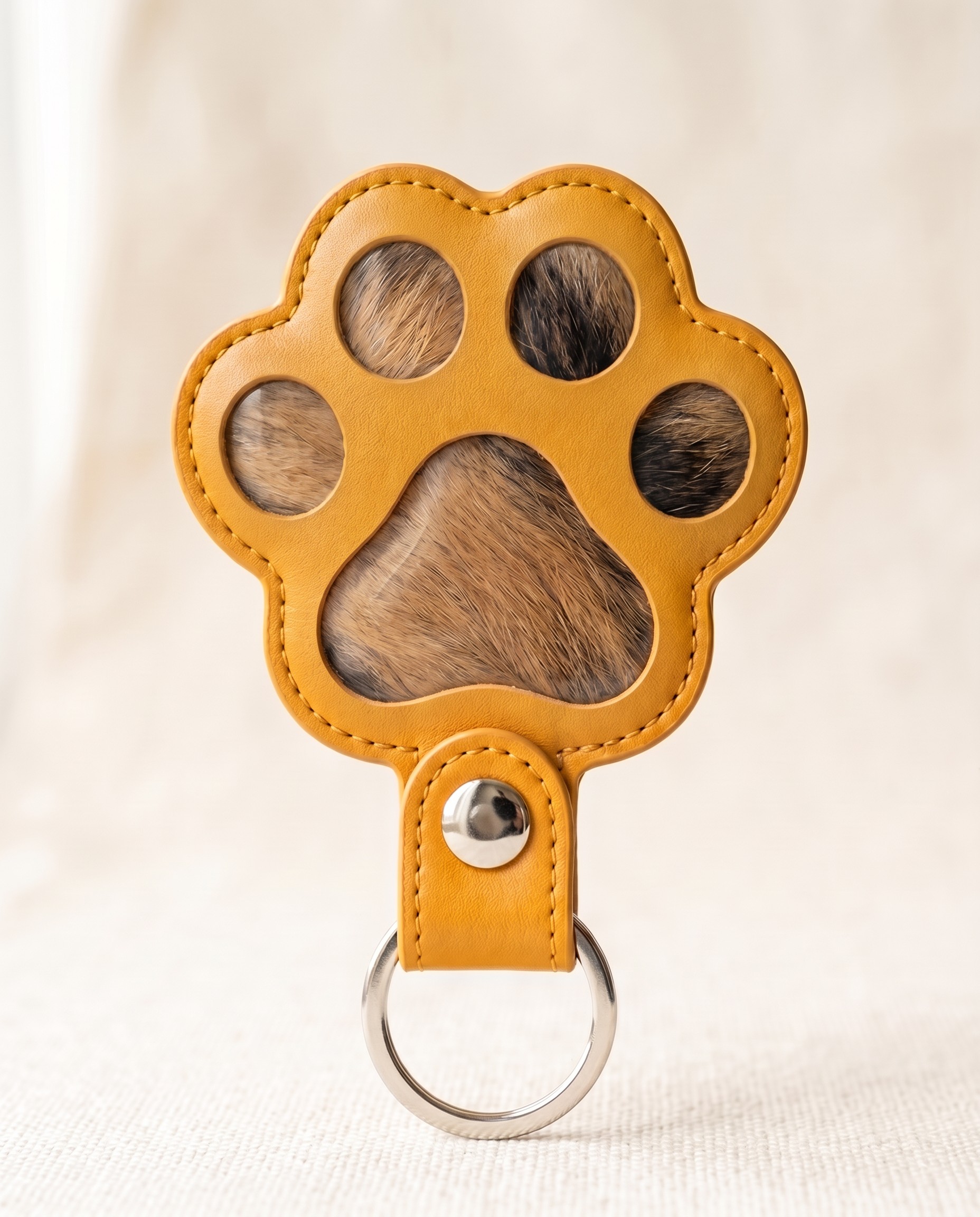 Pawch for cats with round toe windows in marigold